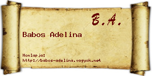 Babos Adelina névjegykártya